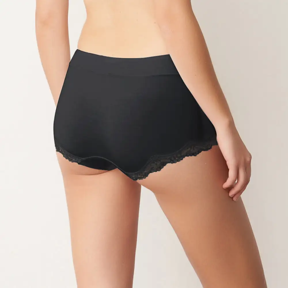 Lace Crossover-Waist Modal Boyshort