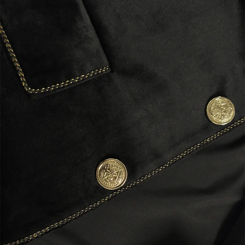 Velvet Work Buttoned Jacket