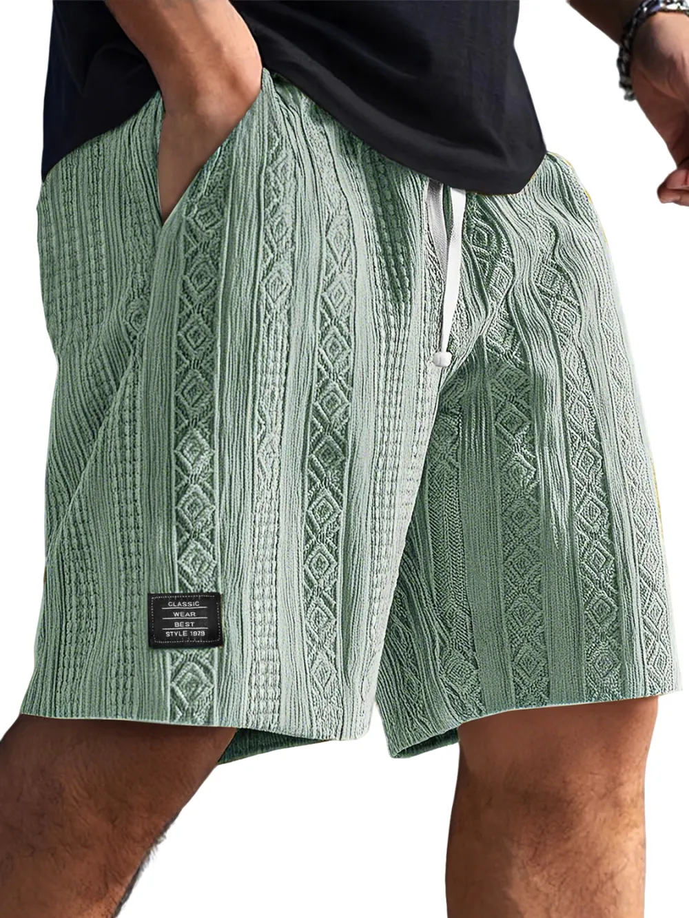 Jacquard Seamed Detail Shorts