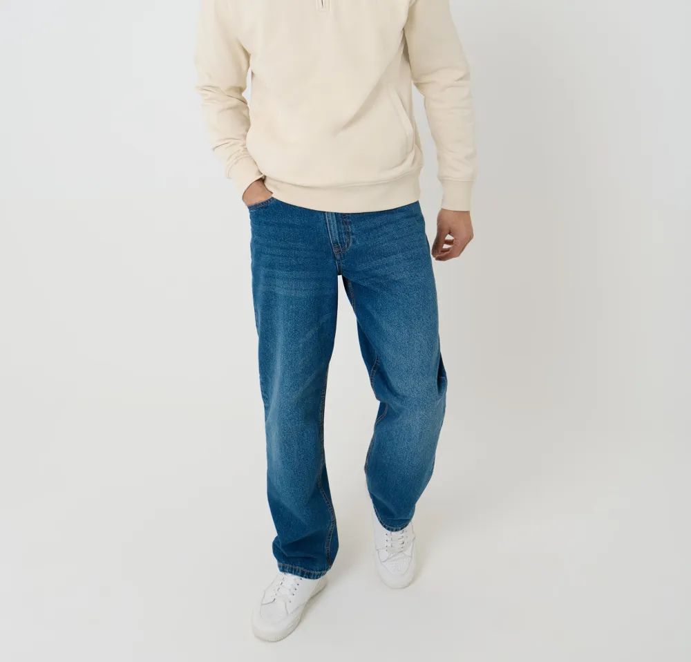 Men's Beige Quarter-Zip Sweatshirt