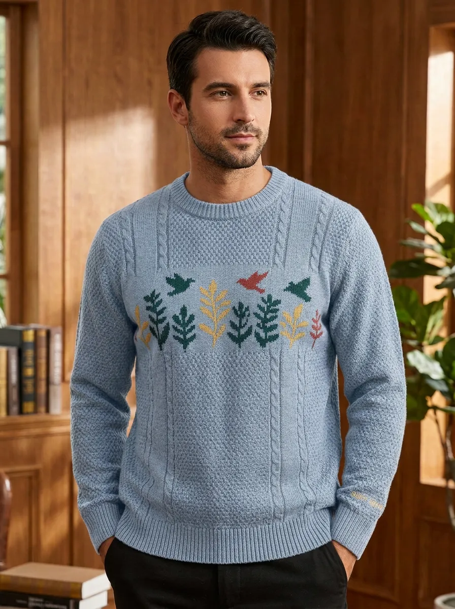 Men's Bird & Leaf Crewneck Sweater