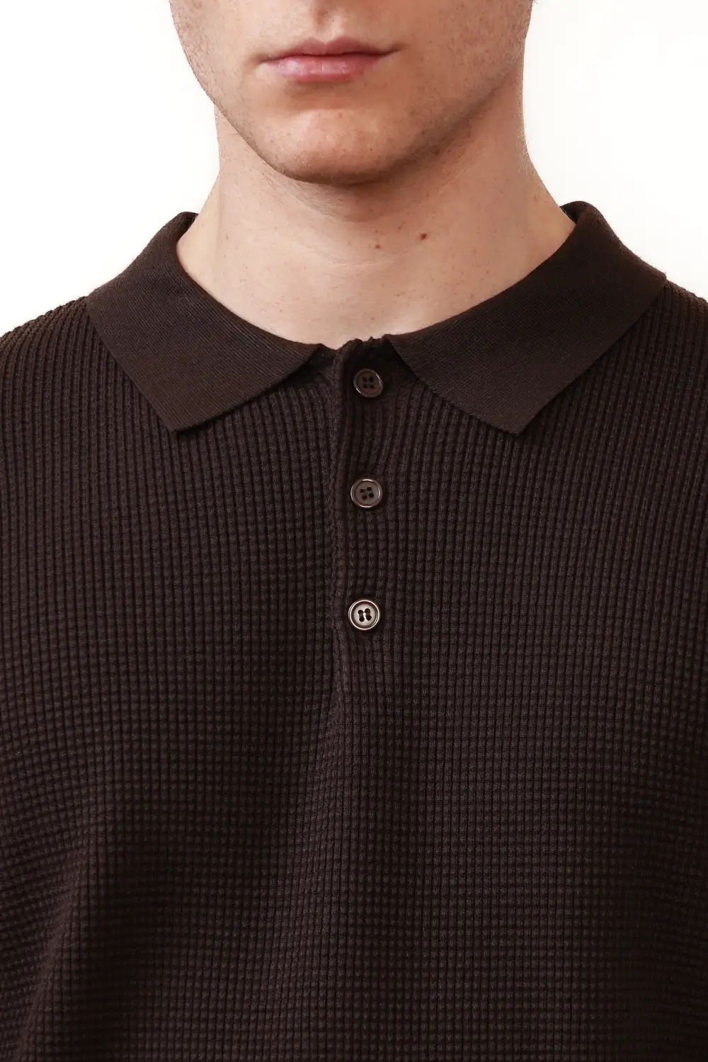 Regular Fit Polo Collar Knit Polo Shirt