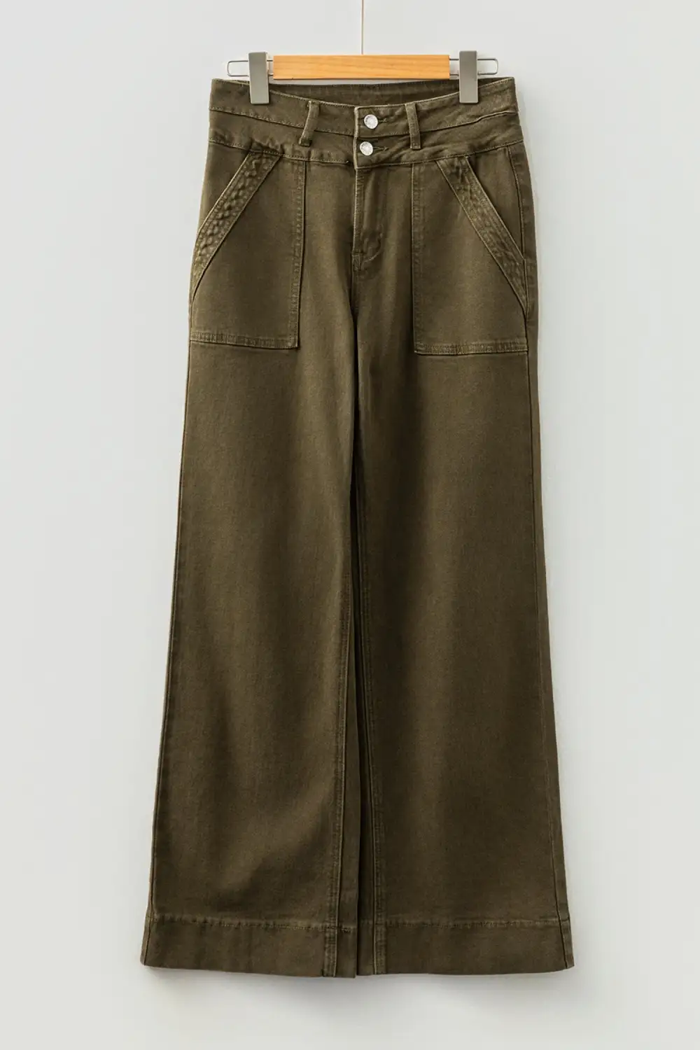Women's Double Waistband Loose Straight Jeans