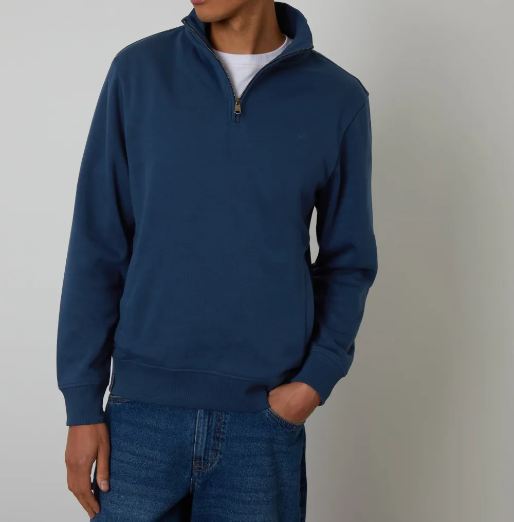 Men's Blue Quarter-Zip Sweatshirt