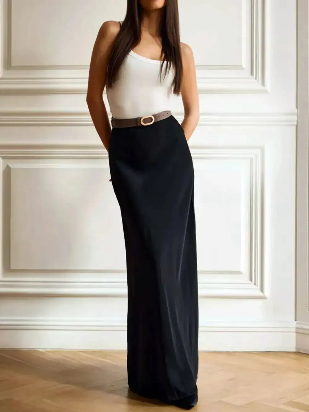 Casual Comfort Waisted Skirt