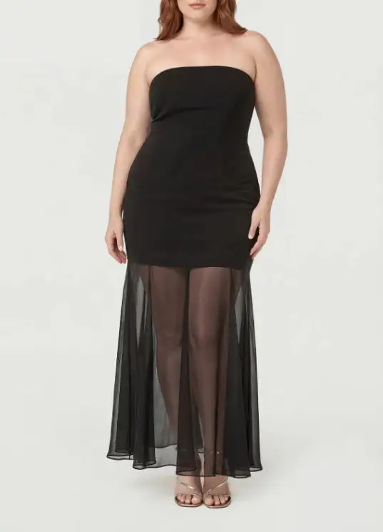 Strapless Maxi Easy Fit Dress