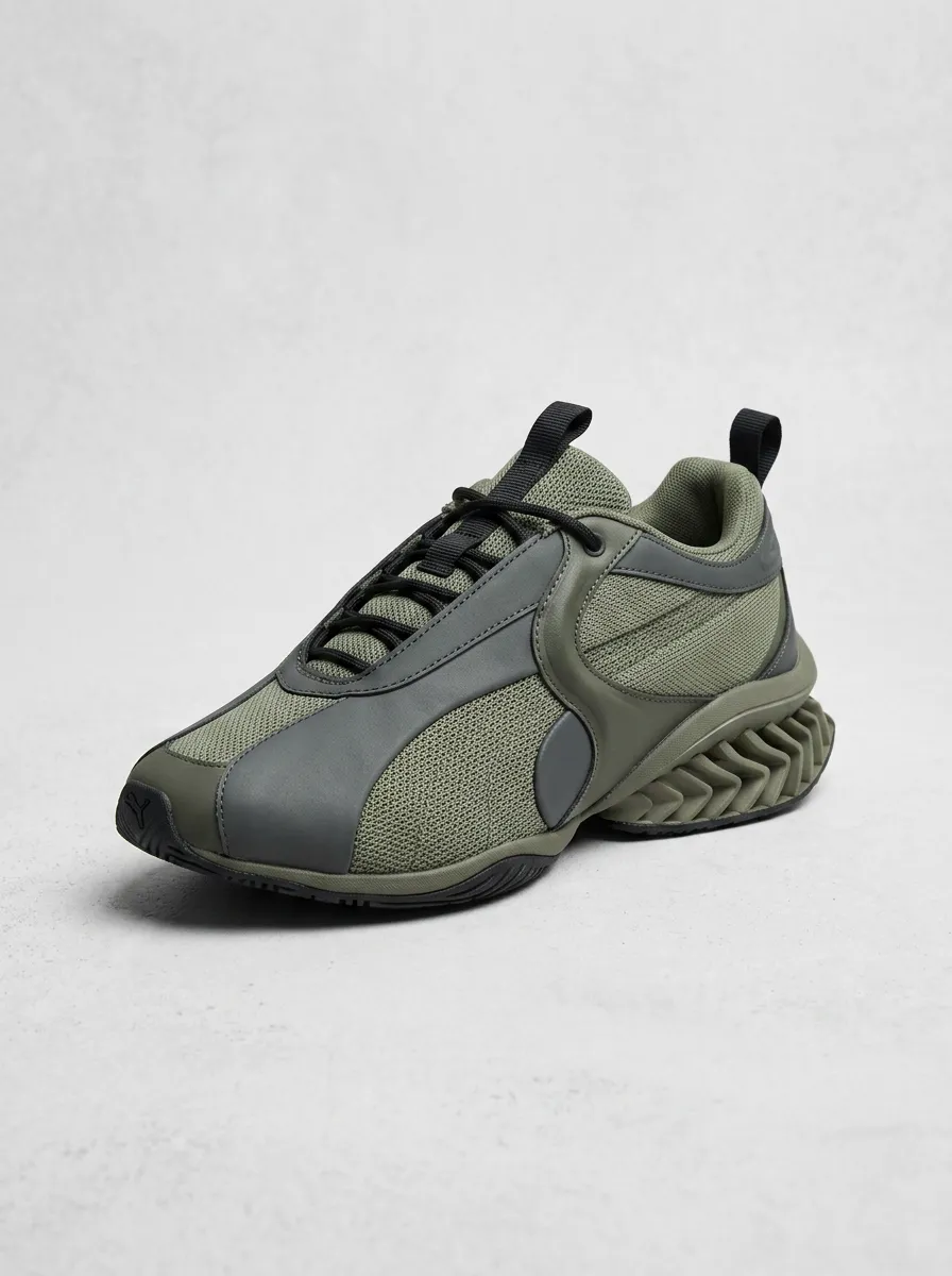 Unisex Olive Green Sneaker Graphic