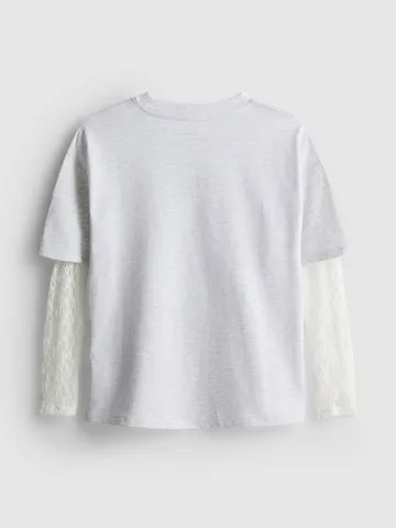 7-15yrs | 2-in-1 Pure Cotton Long Sleeve T-Shirt