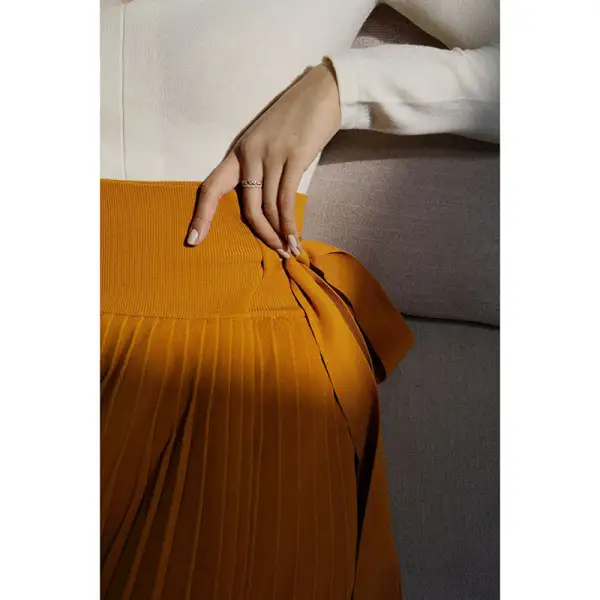 Subtle Travel Everyday Casual Pleated Skirt