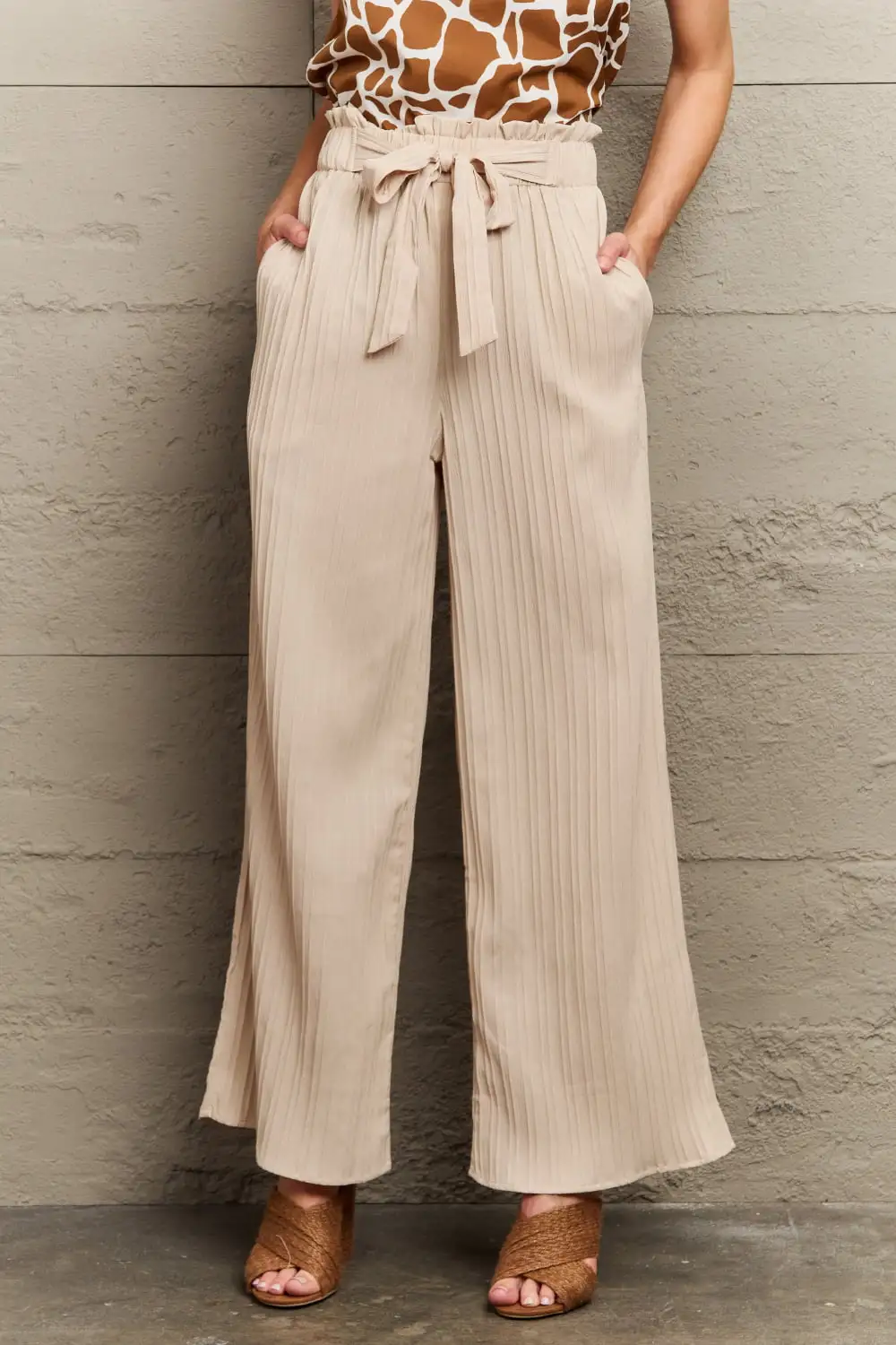 Tie Waist Casual Everyday Versatile Pants