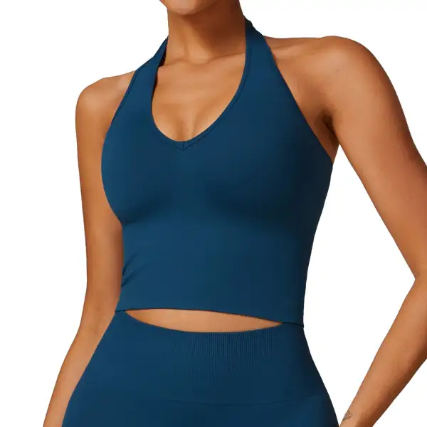 LuxeFeel Seamless Halter Sports Bra