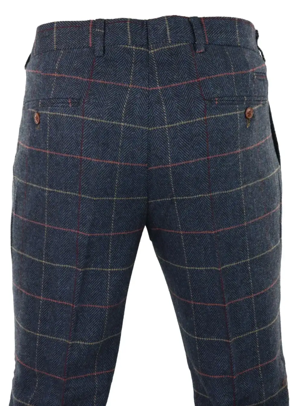 Wine Trousers Check Herringbone