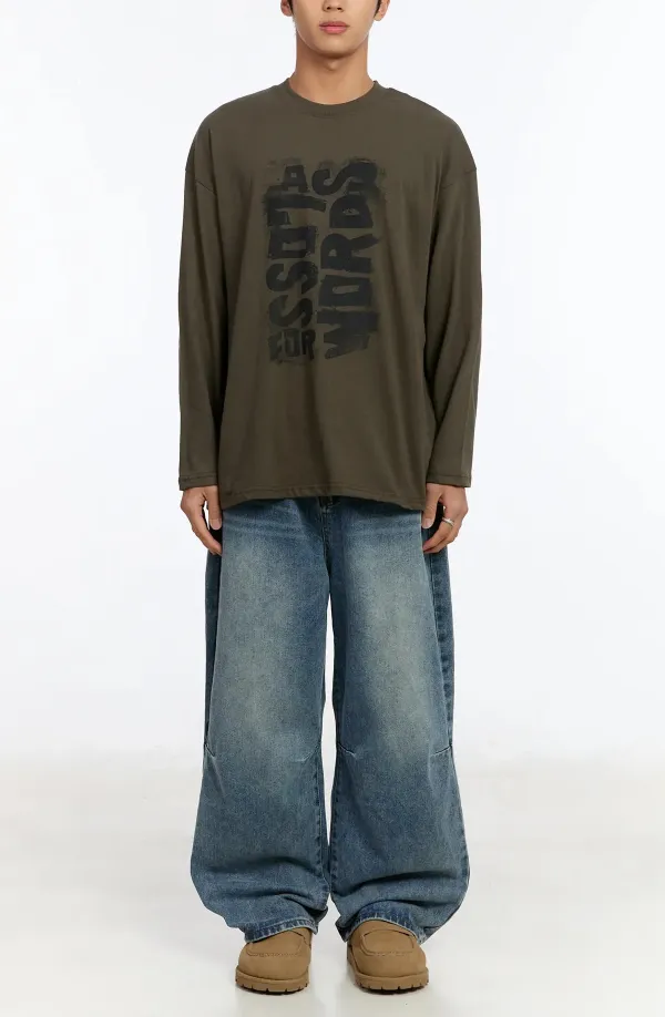 Men's Graphic Print Long Sleeve Tee