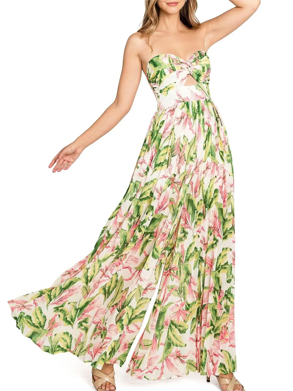 Floral Pleated Jumpsuit