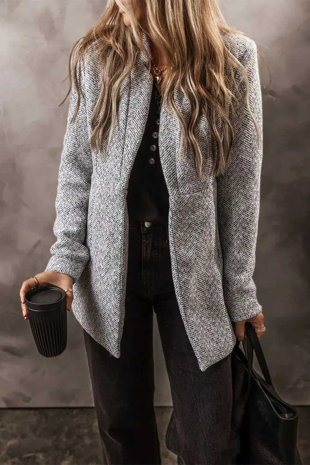 Open Front Casual Jacket