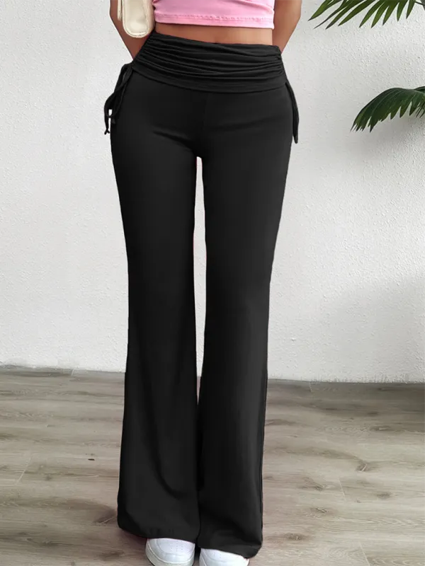 Clean Slim Fit Pleated Trousers Pants