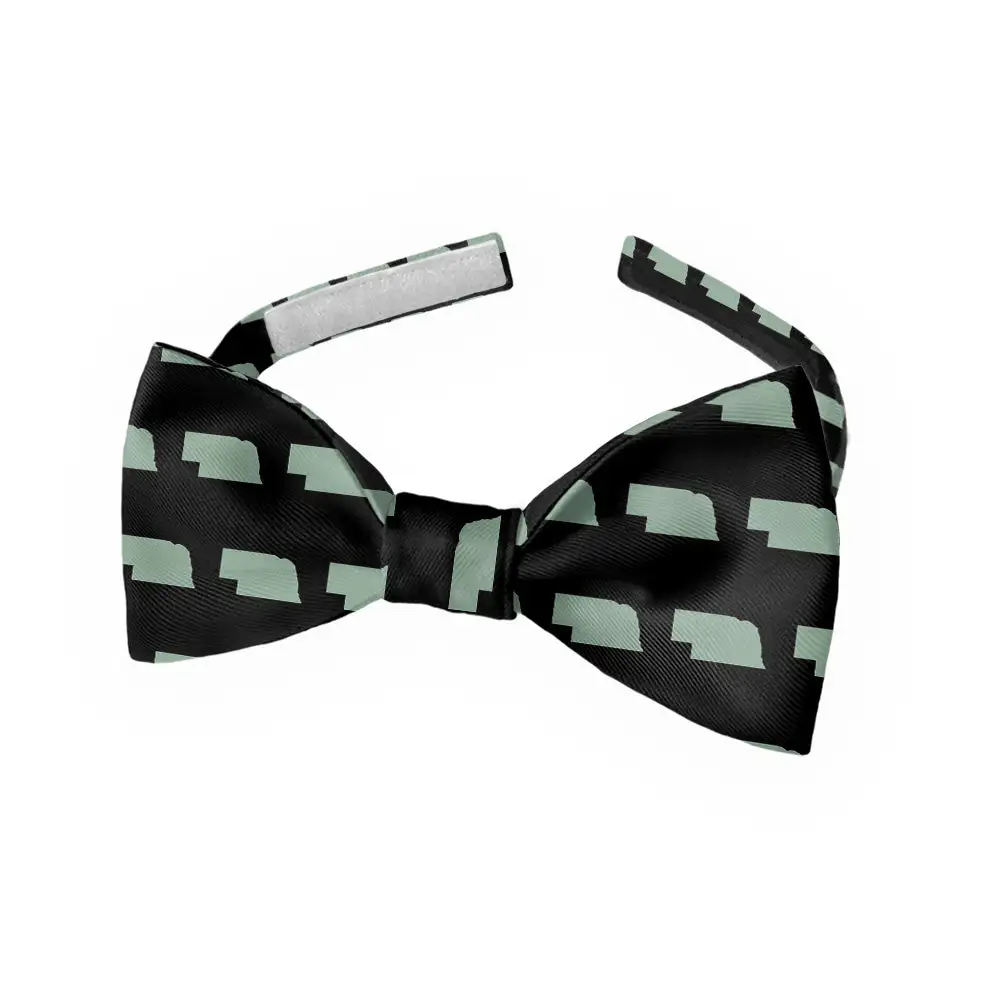 Playful Outline Motif Bow Tie