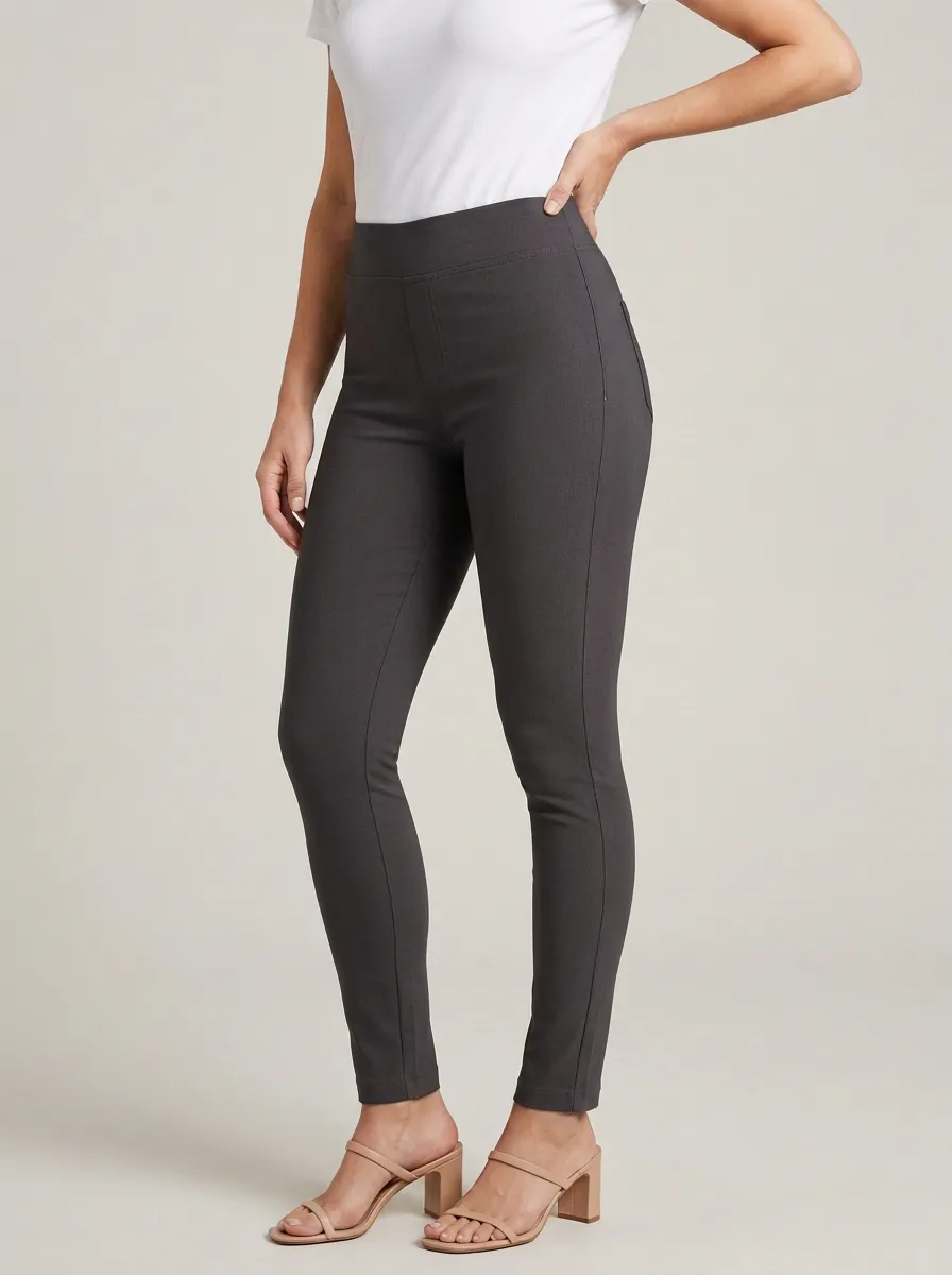Smart-Casual Women's Stretch Mid-Rise Pants