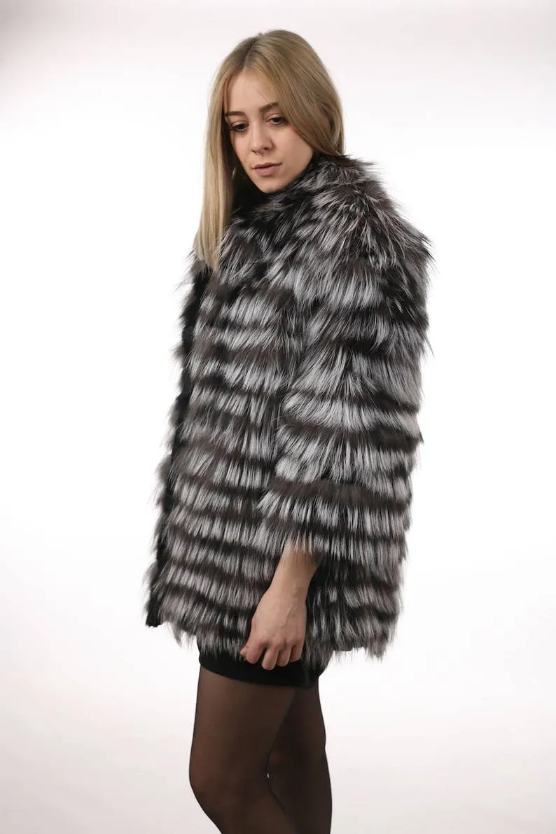 Silver Fox Fur coat