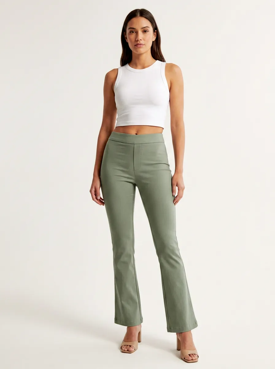 Polished Mid-Rise Women's Stretch Mid-Rise Pants