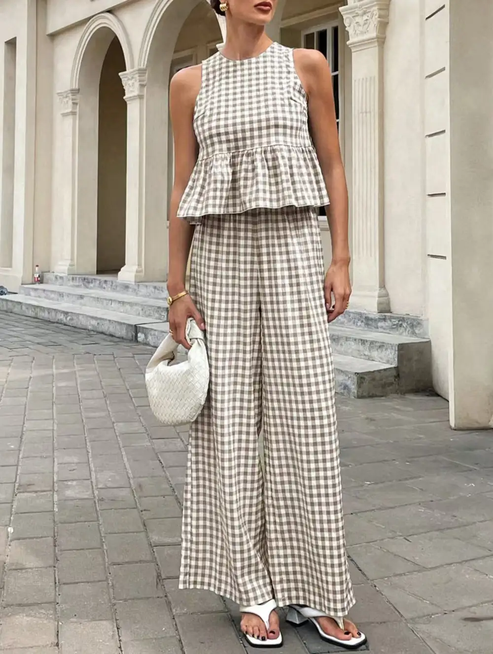 Sleeveless Top Pants Two Piece Set