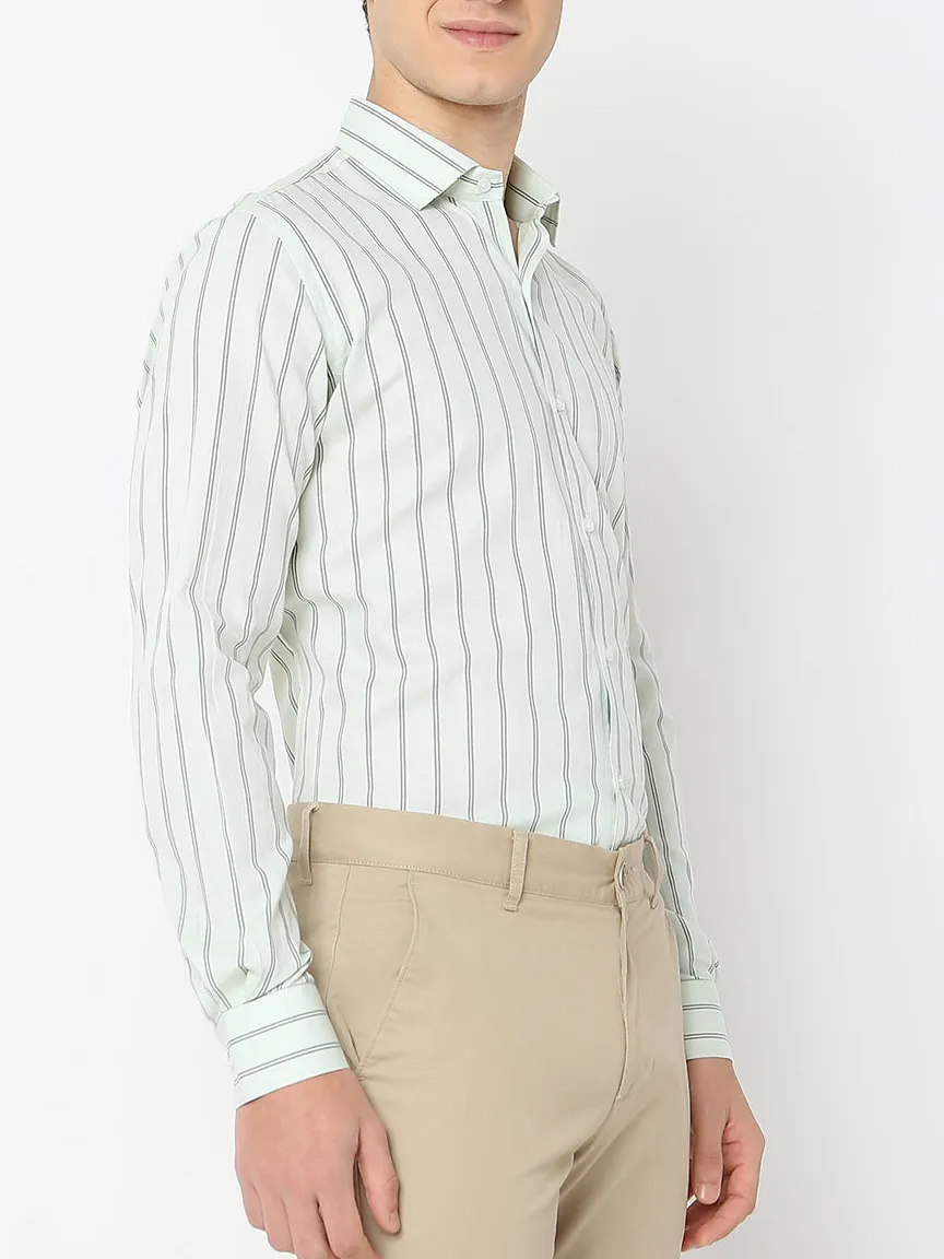 Weekend Striped Slim Fit Men's Formal Shirt