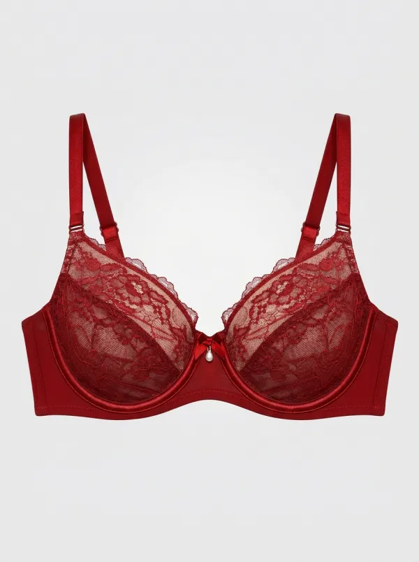 Women's Classic Underwire Floral-Lace Bra
