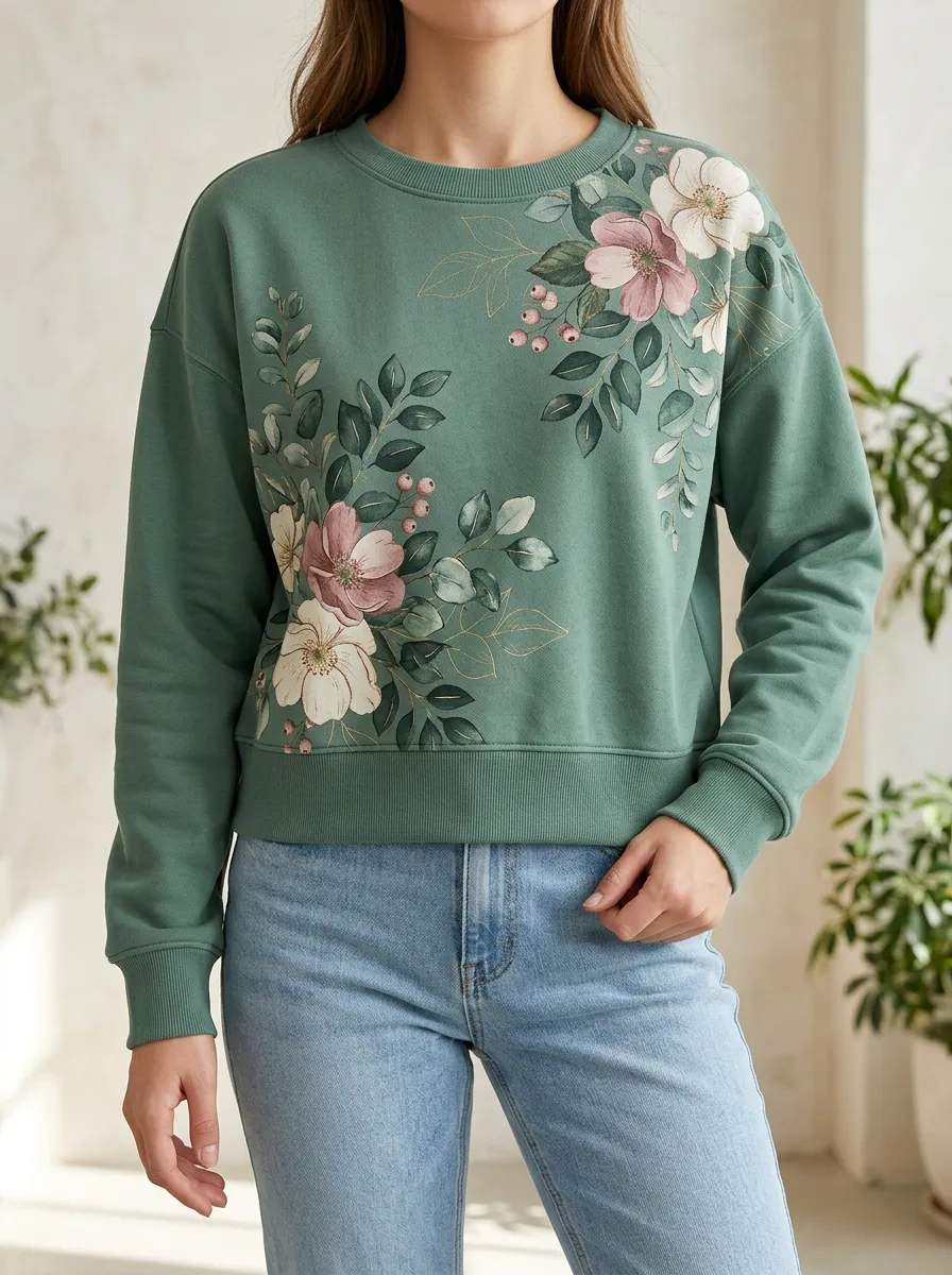 Effortless Floral Pullover