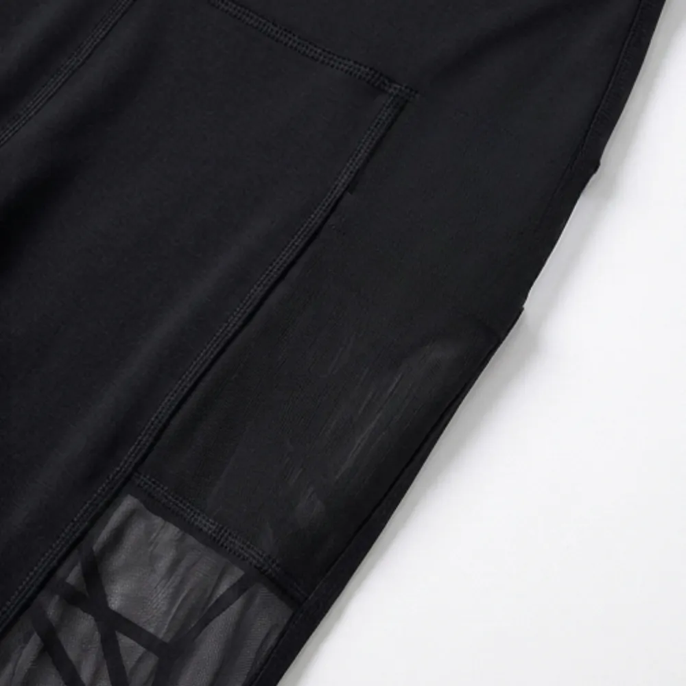 High Waist Mesh Leggings with Hidden Pocket