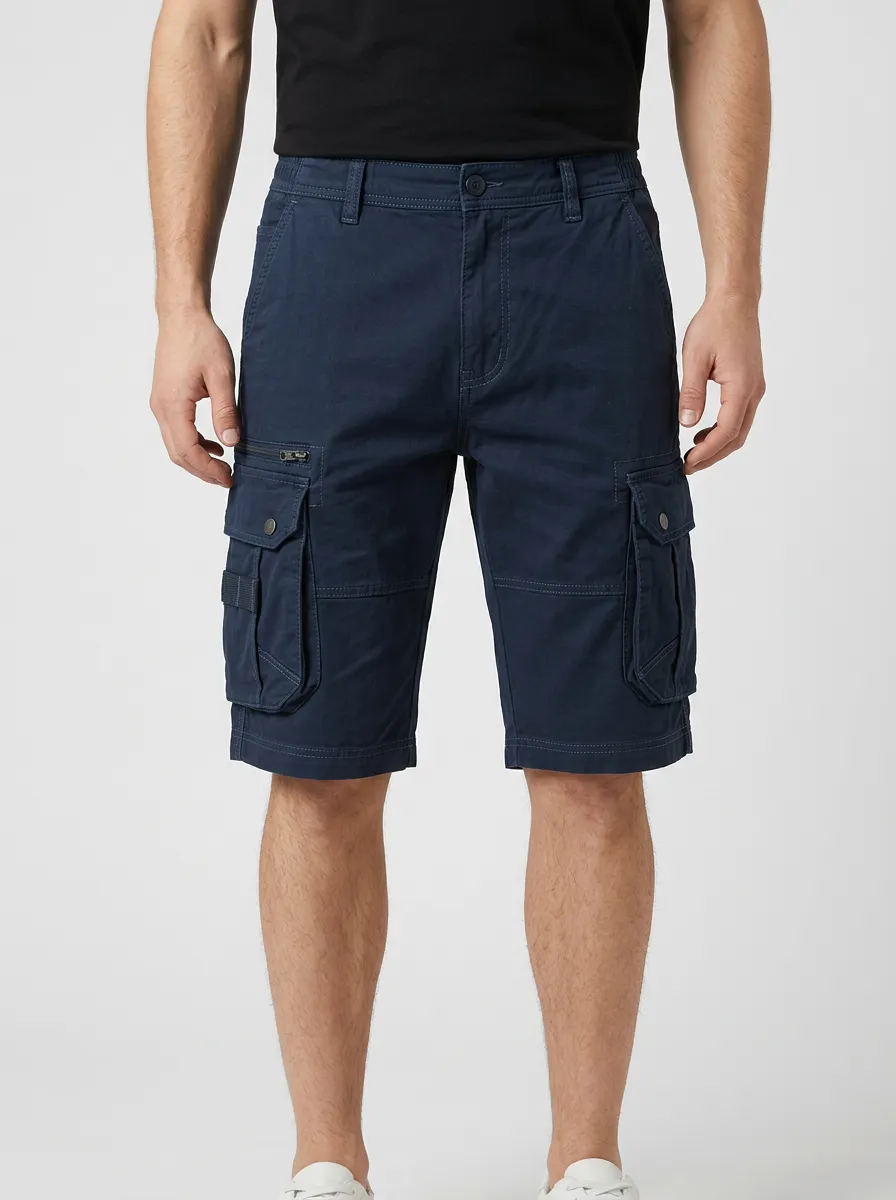 Men's Linen Blend Utility Cargo Shorts for Adventure Outfits for Daily Wear