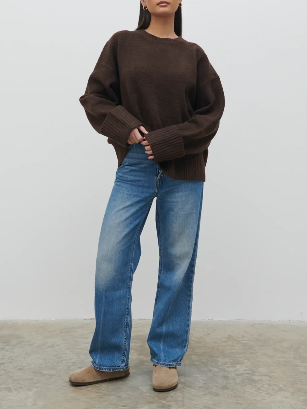 Slight Stretch Oversized Jumper