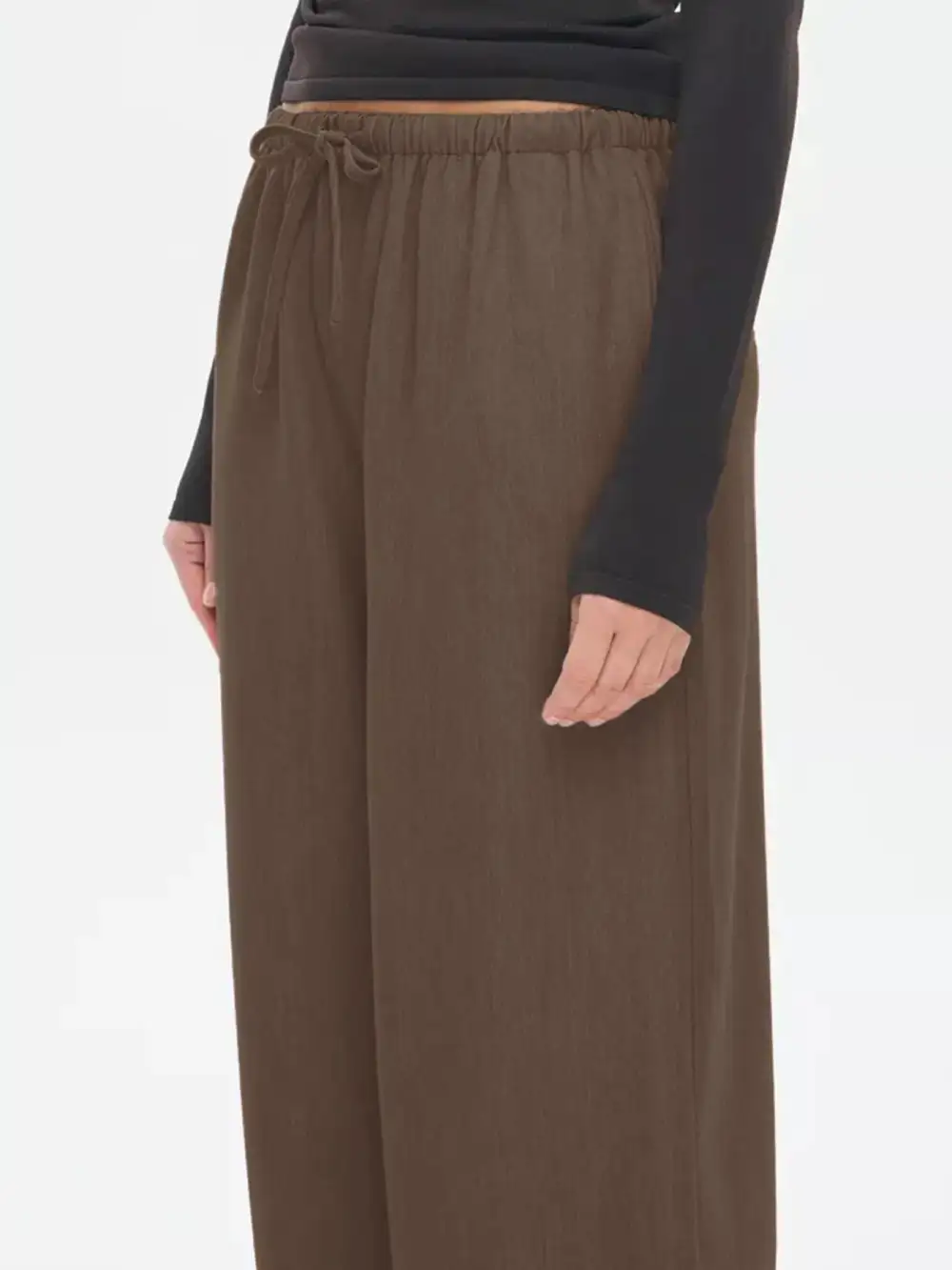 Wide Leg Drawstring Relaxed Fit Everyday Pants