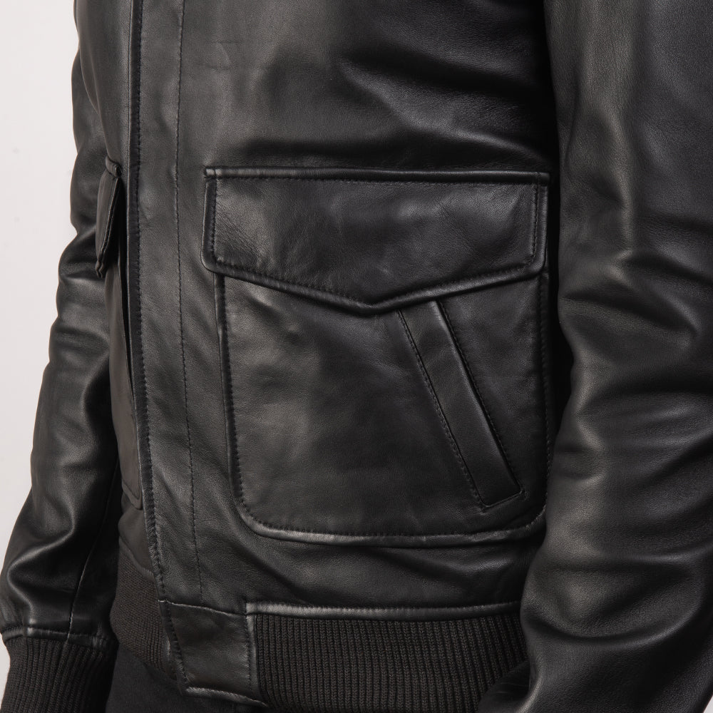 Men's Workwear Bomber Leather Jacket