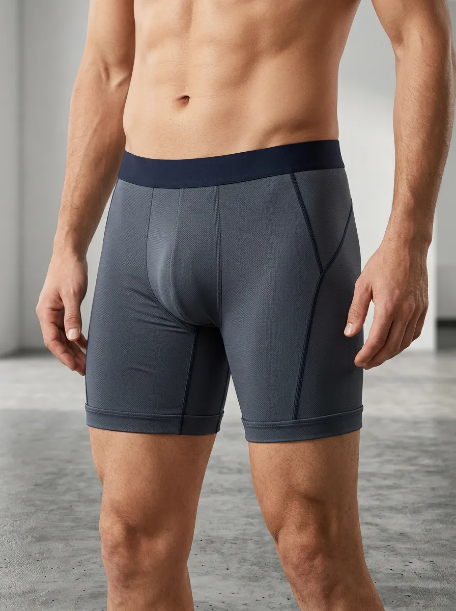 Dynamic Textured Performance Athletic Classic Look Men's Boxer Briefs