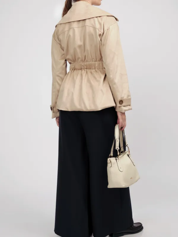 Everyday Layering Short Elastic Waistband Coat