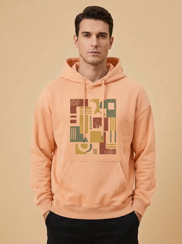 Men's Graphic Abstract Geometric Art Print Hoodie