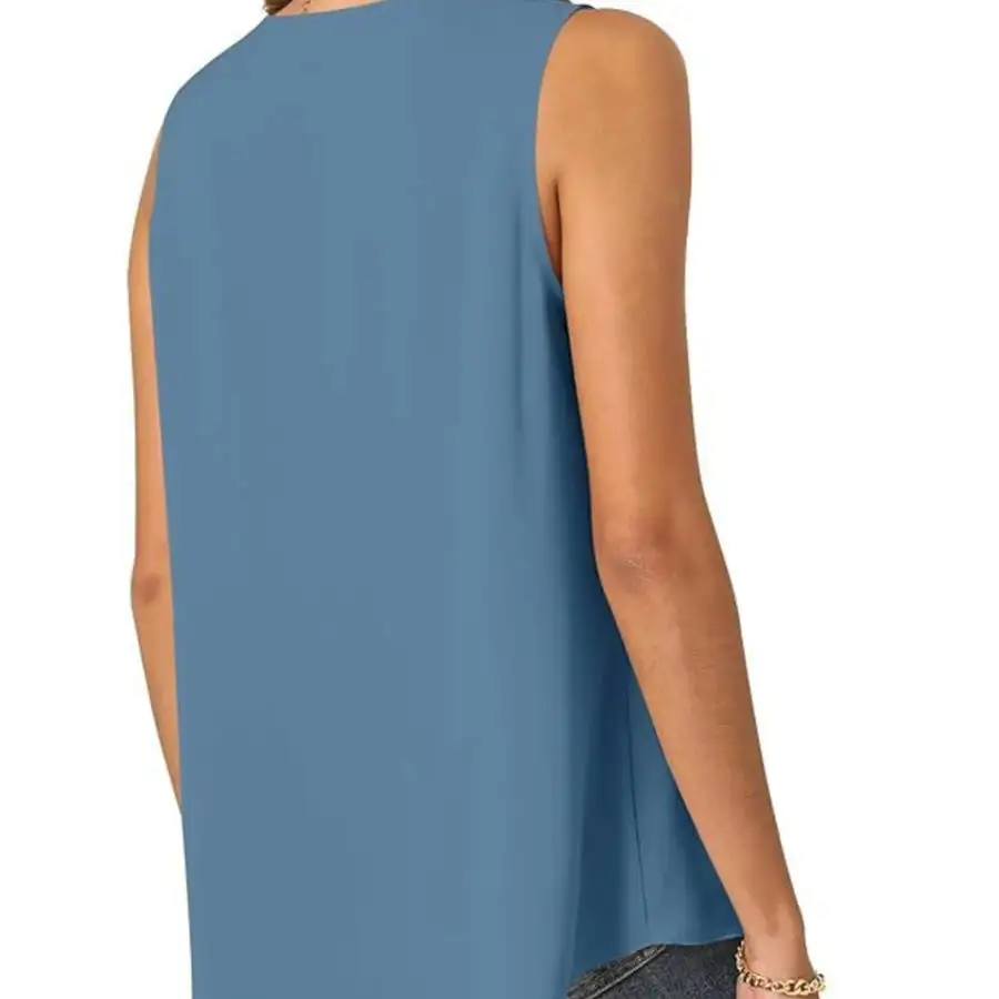 Full Size V Neck Sleeveless Tank Top