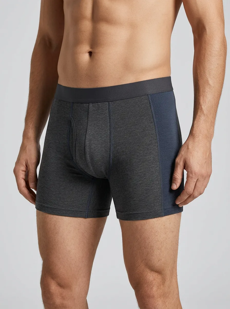 Active Ribbed Athletic-Comfort Athletic Comfort Look Men's Boxer Briefs