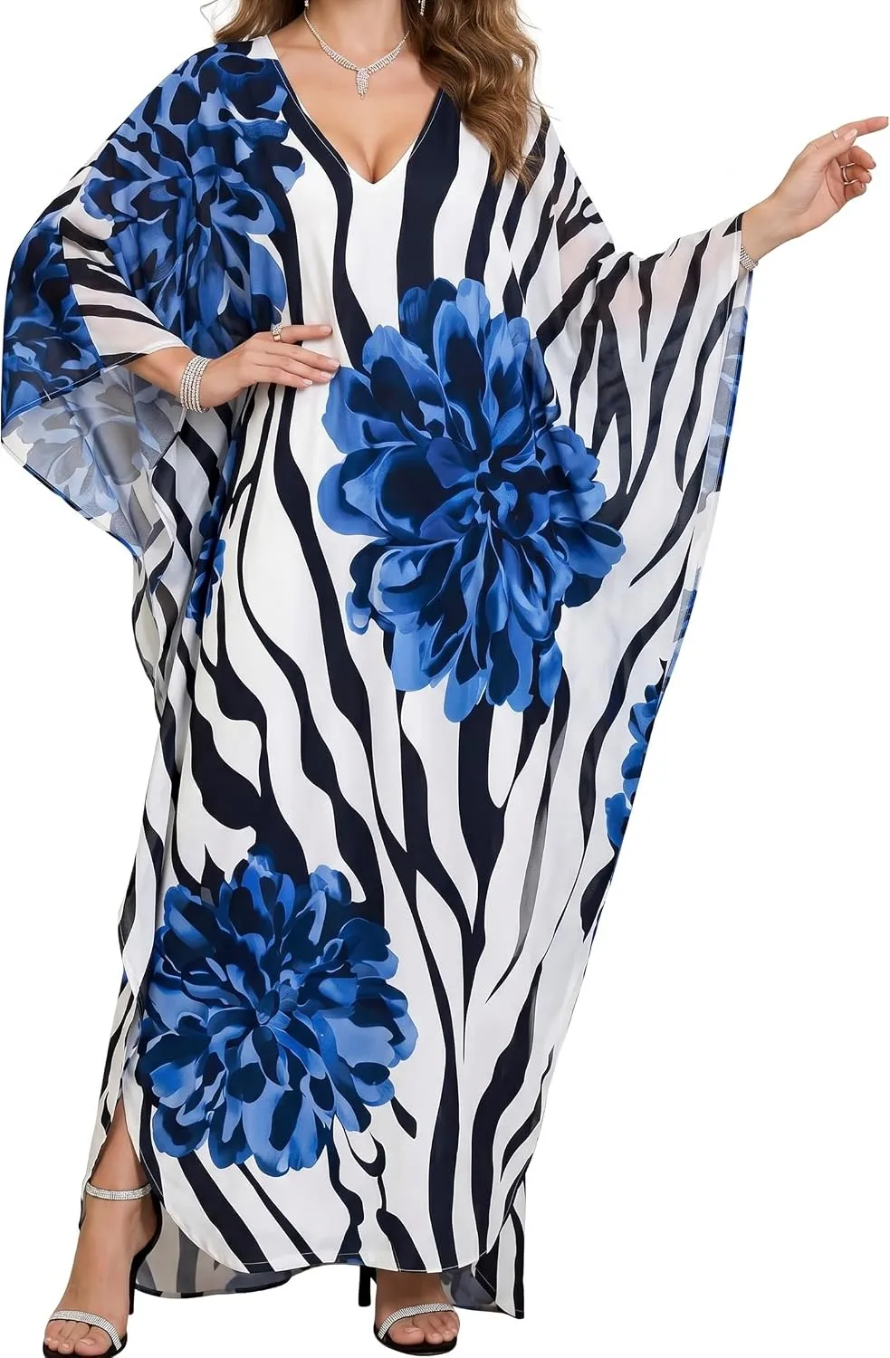 Women Moomoo Dress Beach Cover Ups for Women Long Kaftan Nightgown Muumuu Plus Size Caftan