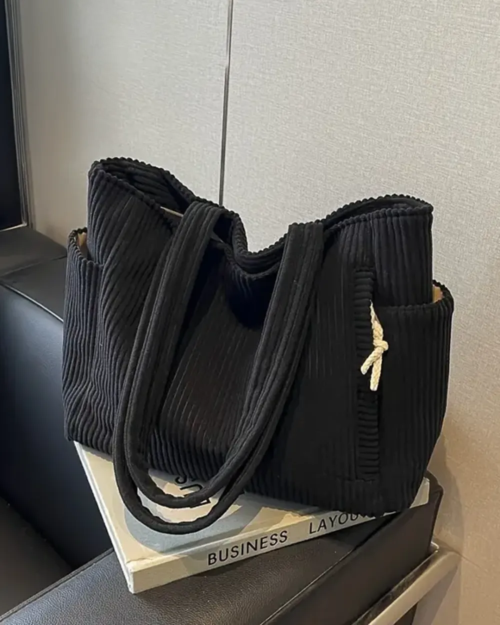 Soft Corduroy Tote Bag