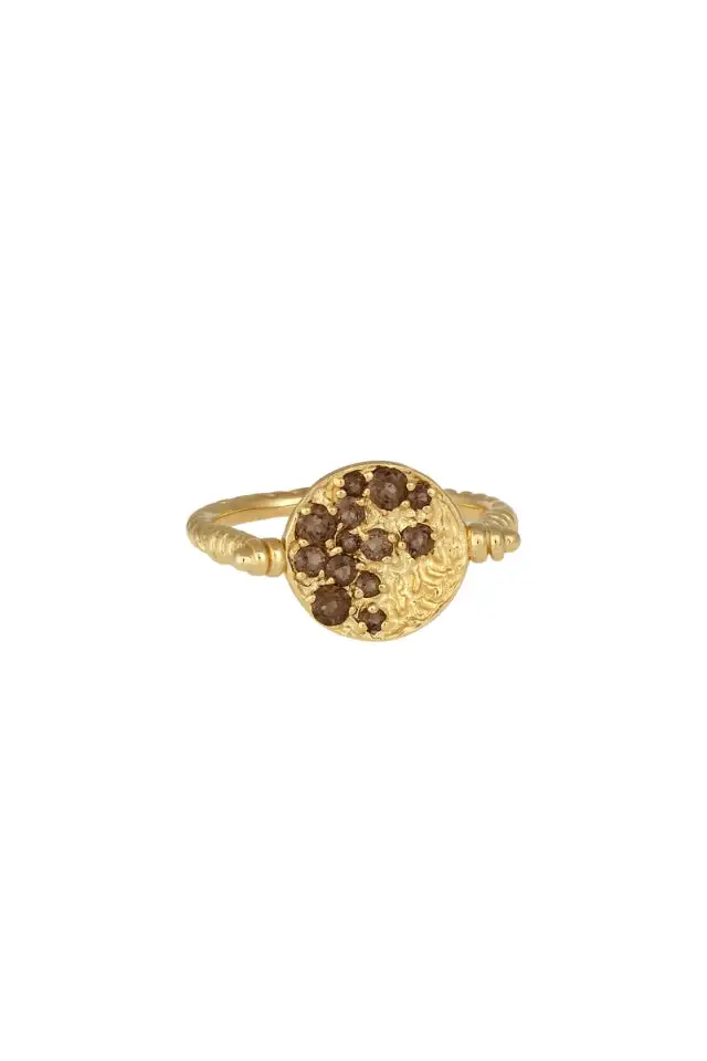 Quartz Beaded Ring