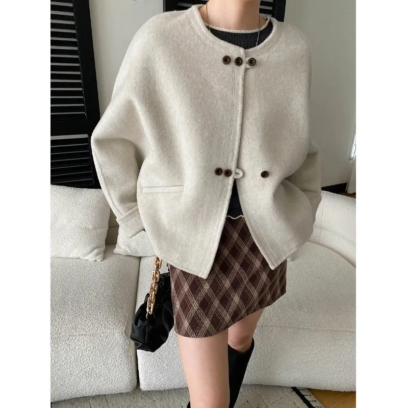 Tailored Wool-Blend Casual Outerwear Jacket