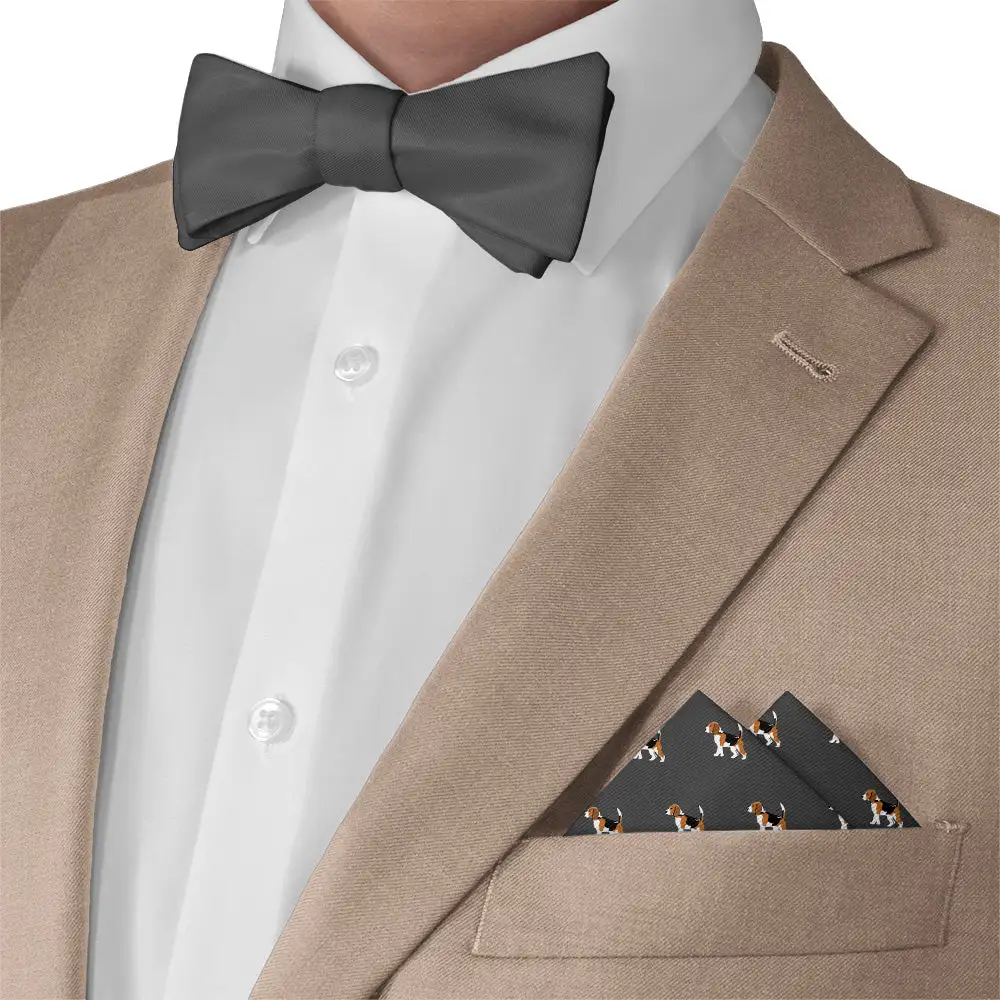 Smart Tailored Animal Motif Dog Motif Pocket Square