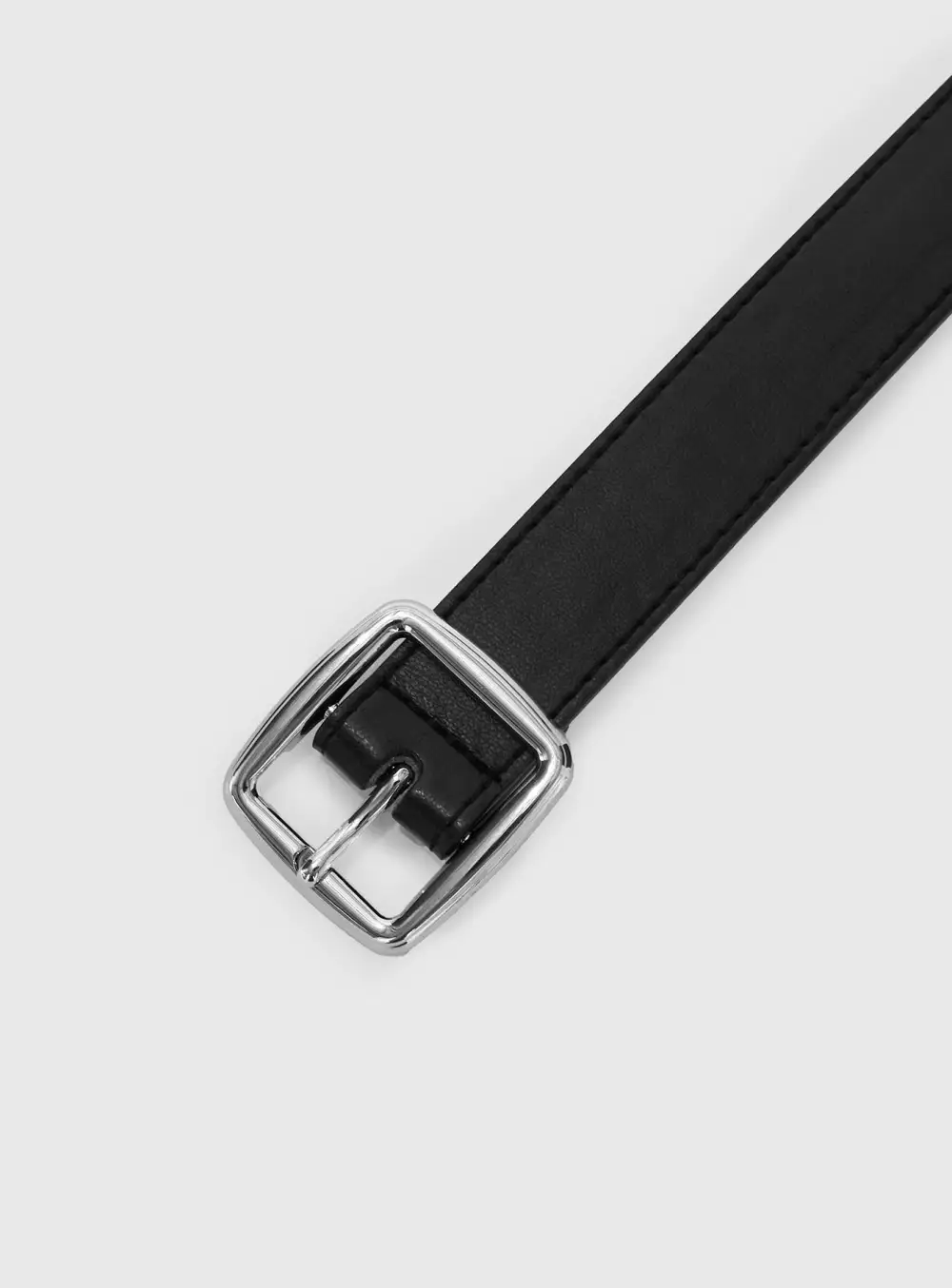 Casual Buckle Faux Leather Belt