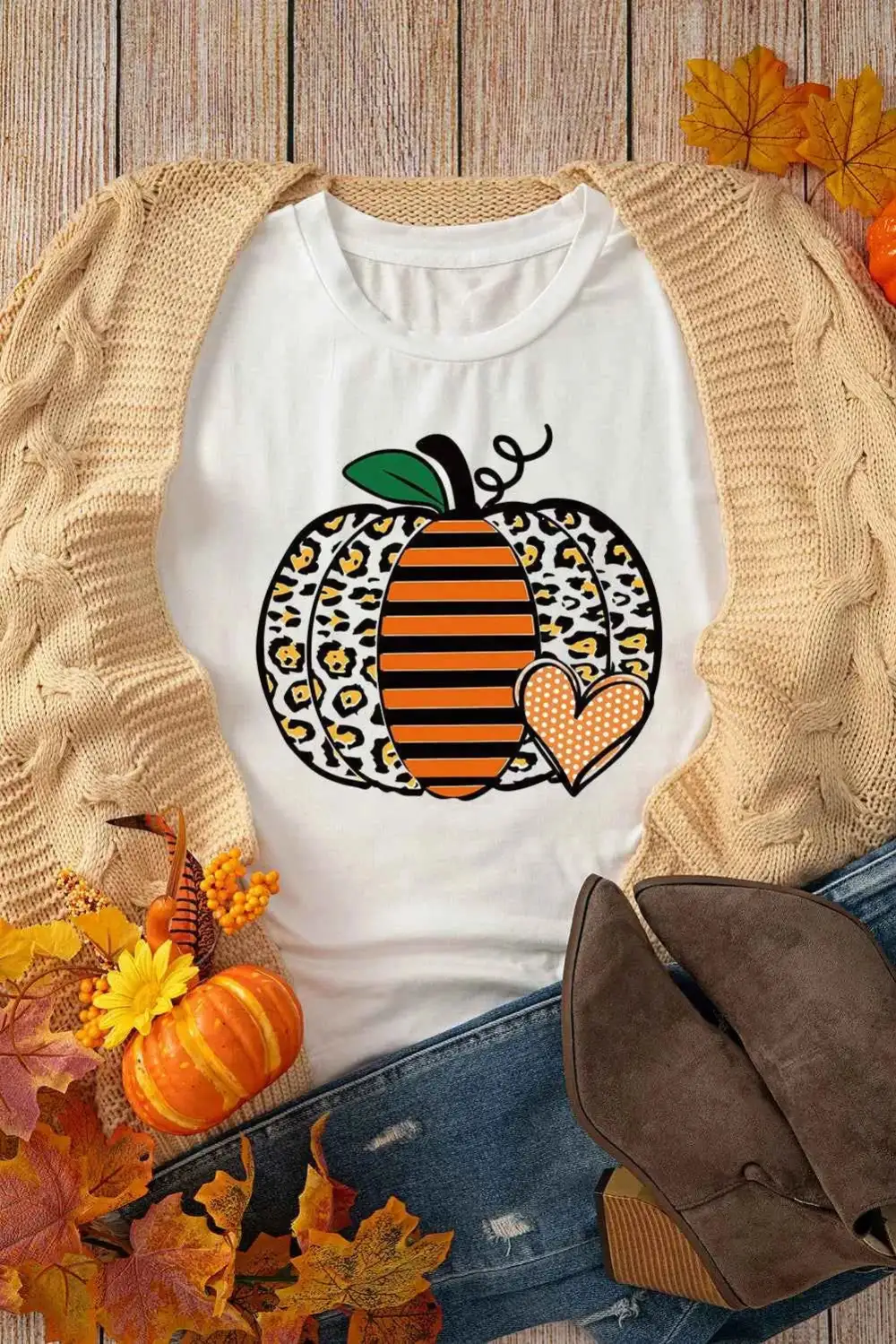 Easywear Graphic Round Neck Short Sleeve T-Shirt