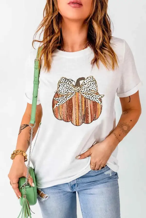 Modern Round Neck Short Sleeve T-Shirt