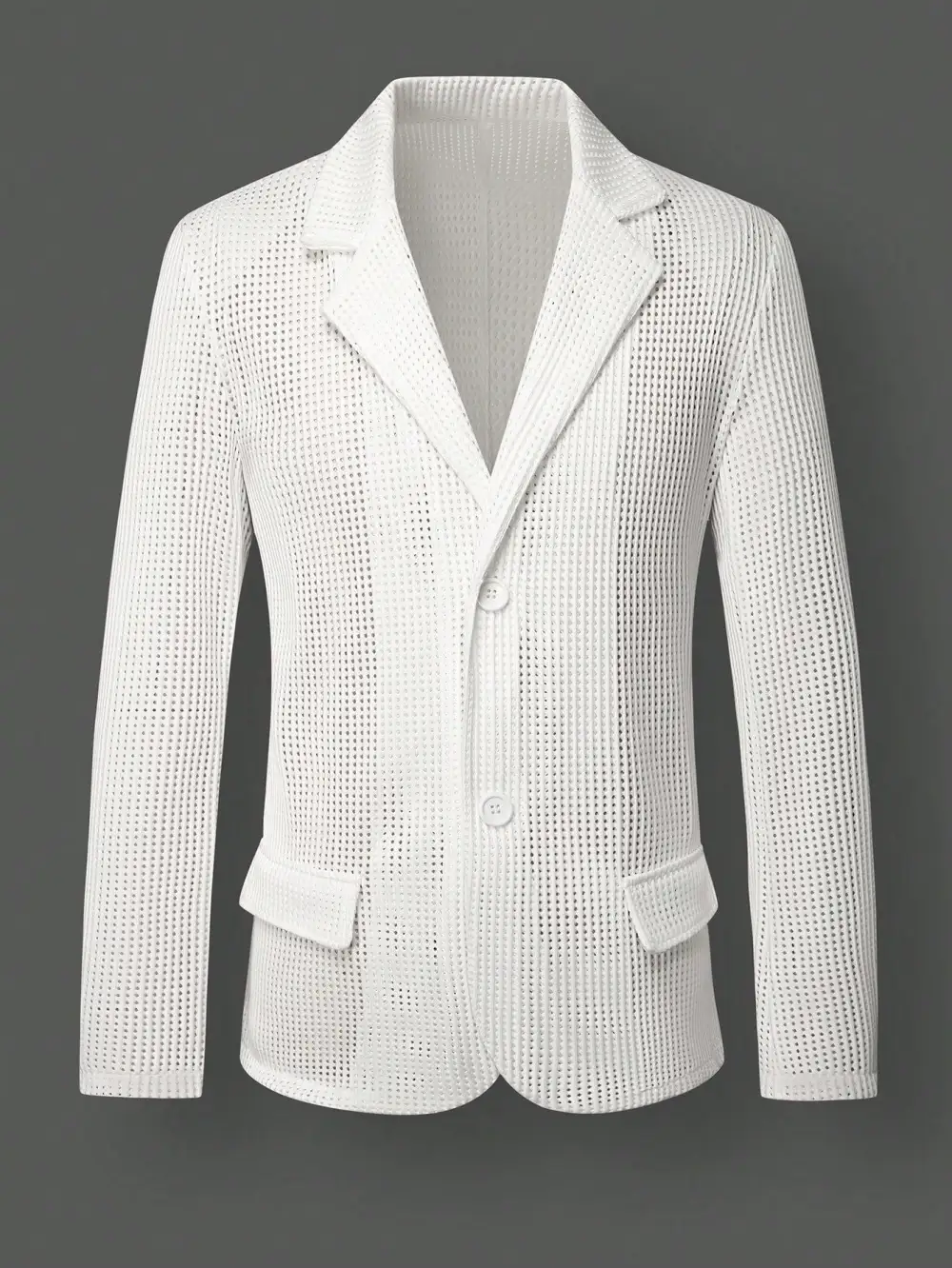 S Relaxed Hollow-Out Mesh Blazer Jacket