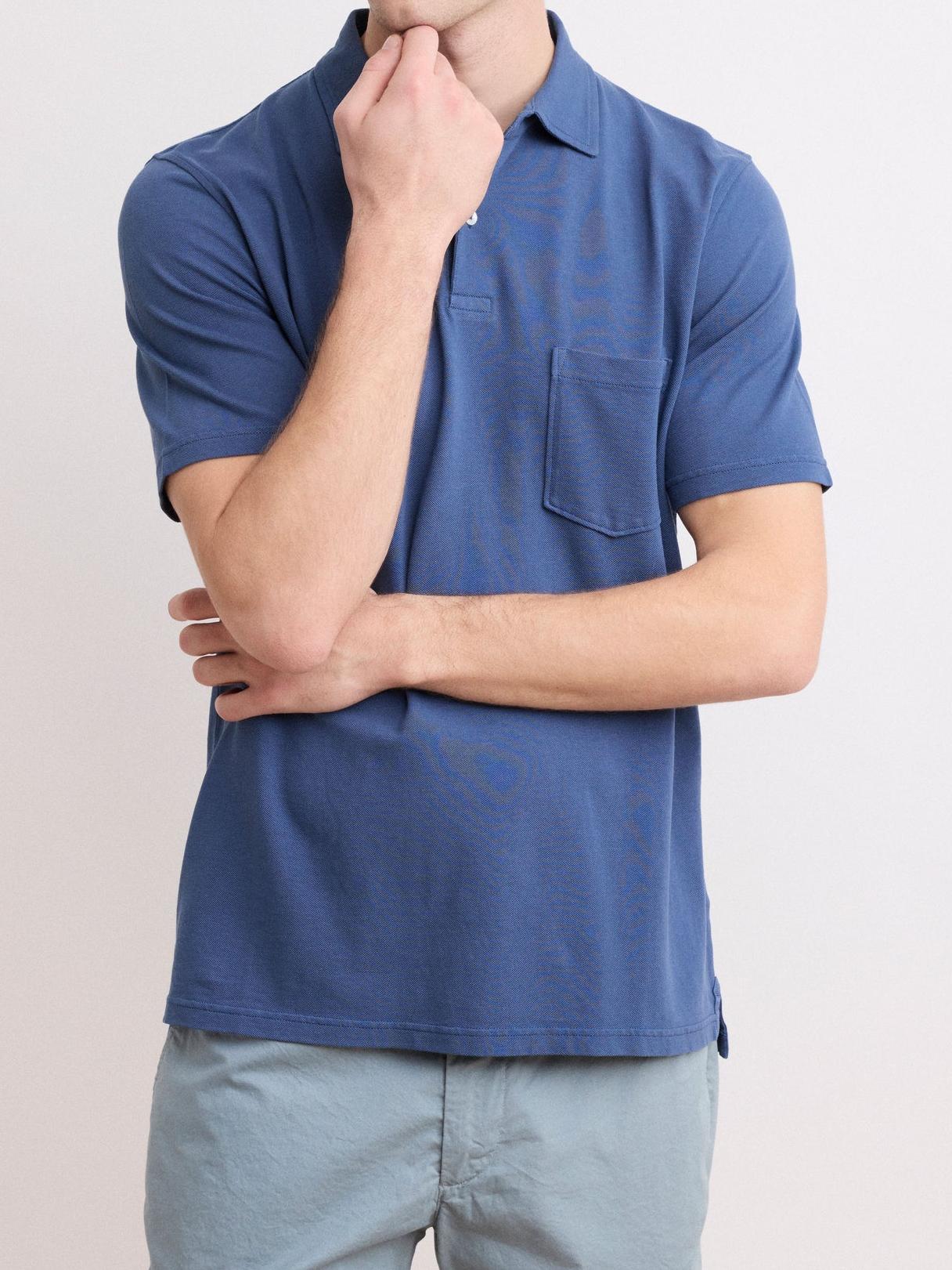 Comfortable Casual Breathable Soft Cobalt Blue Polo Shirt