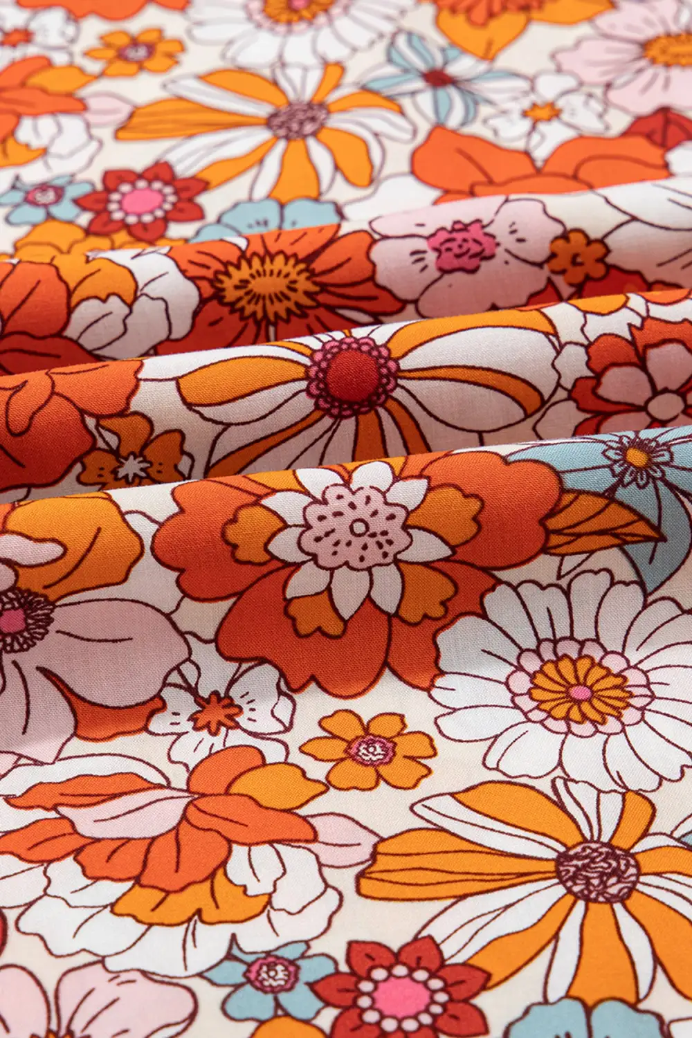 Floral Print Sleeveless Smocked Shift Jumpsuit