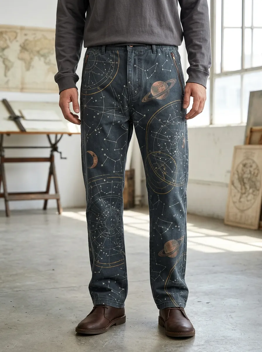 Men's Celestial Print Trousers